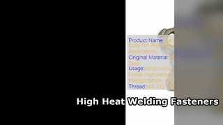 Parafusos de porcas de soldagem de alta temperatura em aço inoxidável 316